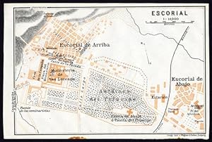 Immagine del venditore per Antique Map-SPAIN-PLAN OF EL ESCORIAL-MADRID-Karl Baedeker-1913 venduto da ThePrintsCollector