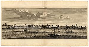 Antique Print-TYRUS-TYRE-LEBANON-SHIPS-Le Brun-de Bruyn-1700