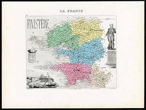 Antique Print-FINISTERE-QUIMPER-BREST-TH. MALO-FRANCE-Vuillemin-Migeon-1878