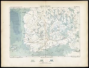 Antique Map-SAINT PETERSBURG AND SURROUNDINGS-RUSSIA-Reclus-Erhard-1880