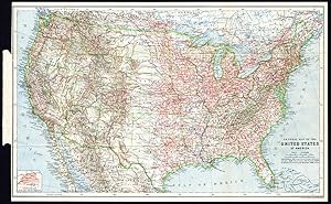 Antique Map-UNITED STATES OF AMERICA-USA-Karl Baedeker-Wagner & Debes-1909