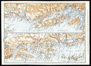 Antique Map-BRITISH COLUMBIA-CANADA-Karl Baedeker-Wagner & Debes-1909