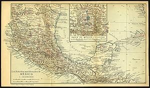 Antique Map-MEXICO-Karl Baedeker-Wagner & Debes-1904