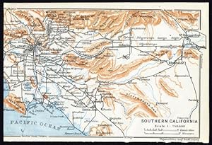 Antique Map-CALIFORNIA-LOS ANGELES-USA-Karl Baedeker-Wagner & Debes-1909