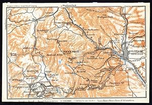 Antique Map-COLORADO-PIKE`S PEAK-USA-Karl Baedeker-Wagner & Debes-1909