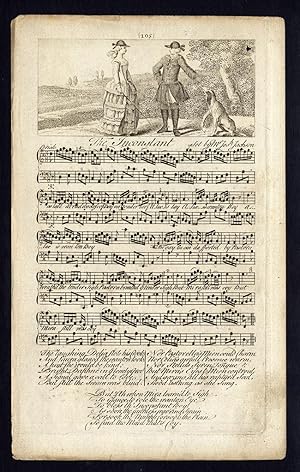 Rare Antique Print-THE INCONSTANT-OLD ENGLISH SONG-Jackson-Welcker-1760