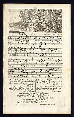 Rare Antique Print-THE ROVER-OLD ENGLISH SONG-Welcker-1760