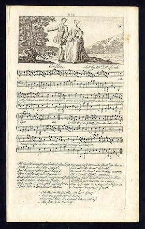 Rare Antique Print-COLLIN-OLD ENGLISH SONG-Defesh-Welcker-1760