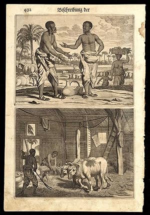 Antique Print-CEYLON-JAFNAPATAM-VILLAGER-FARMER-MARKET-p. 402-Baldaeus-1672