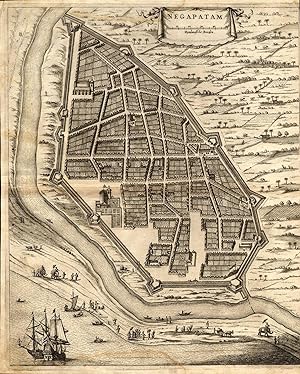 Antique Print-PLAN-MAP-NEGAPATAM-NAGAPATTINAM-VOC-p. 149-Baldaeus-1672