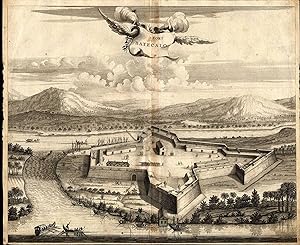 Antique Print-VIEW-FORT-BATTICALOA-RIVER-VOC-BOAT-SRI LANKA-p. 256-Baldaeus-1672