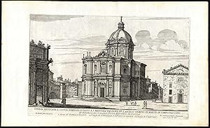 Antique Print-ROME-ARCH-SEVERUS-LUKE EVANGELIST-MARTINA-CHURCH-Falda-Rossi-1665