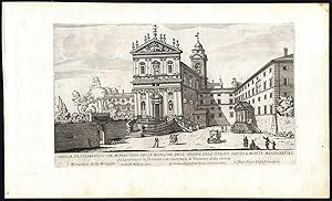 Antique Print-ROME-CHURCH-SAN DOMENICO-MONASTERY-ALDOBRANDINI-Falda-Rossi-1665