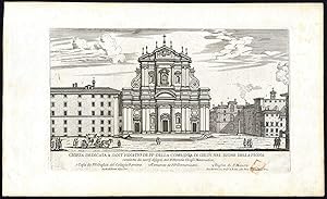 Antique Print-ROME-CHURCH-SAINT IGNATIUS LOYOLA-COLLEGIO ROMANO-Falda-Rossi-1665