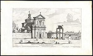 Antique Print-ROME-CHURCH-ST MARY LIBERATRICE-CAMPO VACCINO-Falda-Rossi-1665