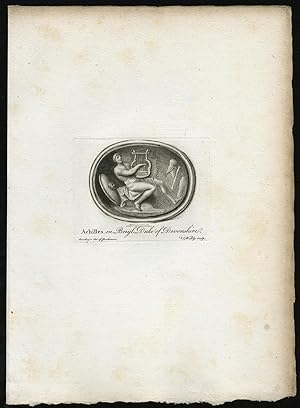 Seller image for Antique Print-ACHILLES-LYRE-MUSICIAN-PORTRAIT-Plate 151-Worlidge-1768 for sale by ThePrintsCollector