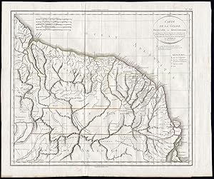 Rare Antique Map-FRENCH GUYANA-SURINAME-Jean Baptiste Poirson-Tardieu-1803