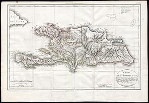 Rare Antique Map-SANTO DOMINGO-Jean Baptiste Poirson-Tardieu-1803