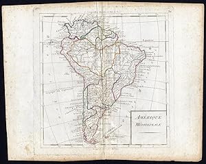 Antique Map-SOUTH AMERICA-Vaugondy-1785