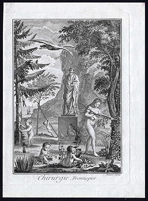Antique Print-ASCLEPIUS-MEDICAL-FRONTISPIECE-HIPPOCRATES-Diderot-Benard-1779