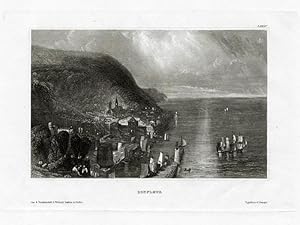 Antique Print-HONFLEUR-FRANCE-SHIP-Meyer-1850