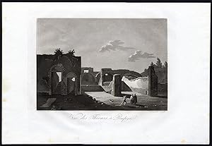 Antique Print-BATH-PUBLIC-RUIN-POMPEII-AQUATINT-Fumagalli-1830