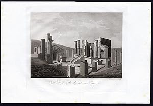 Antique Print-POMPEII-ISIS-TEMPLE-AQUATINT-Fumagalli-1830