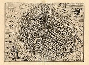 Antique Map-DOUAI-DUACUM-FRANCE-Guicciardini-1613