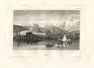 Antique Print-CORFU-IONIAN SEA-MARINE-GREECE-Meyer-1834