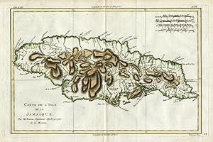 Antique Map-JAMAICA-CARIBBEAN-Bonne-1780