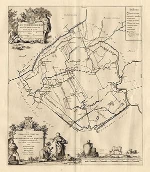 Antique Map-RAUWERDERHEM-NETHERLANDS-Halma-1718