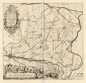 Antique Map-DONGERADEEL-NETHERLANDS-Halma-1718