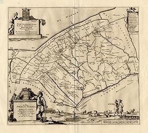 Antique Map-FERWERDERADEEL-NETHERLANDS-Halma-1718