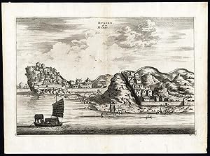 Antique Print-HUKOEN-SHIPS-CHINA-Nieuhof-1666