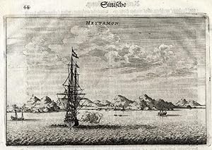 Antique Print-WAR SHIPS-HEYTAMON-CHINA-Nieuhof-1666