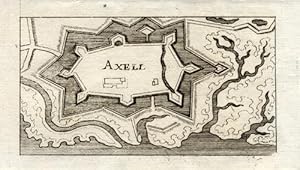 Antique Print-AXEL-ZEELAND-NETHERLANDS-Riegel-1691