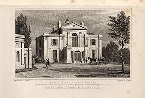 Antique Print-REGENT PARK-RESIDENCE-JOHN MABERLY-LONDON-Shepherd-1827