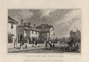 Antique Print-REGENT PARK-EAST-PARK VILLAGE-LONDON-ENGLAND-Shepherd-1827