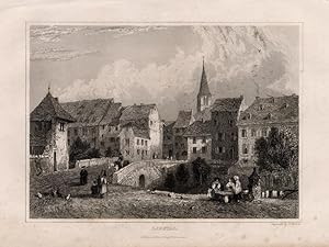 Antique Print-BASEL-LIESTAL-SWITZERLAND-Winkles-1838