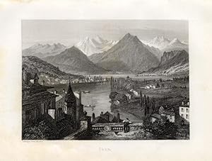 Antique Print-THUN-ALPS-SWITZERLAND-Rouargue-1864