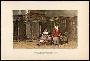 Antique Print-DUTCH INTERIOR-17TH C-A'DAM-Roever-1890