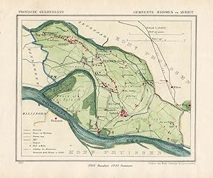 Antique Map-HOLLAND-HERWEN EN AERDT-GELDERLAND-KUYPER-1865