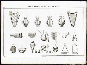 Antique Print-Engraving-MUSICAL INSTRUMENTS-MUSIC-Blanchard-Bovinet-1844