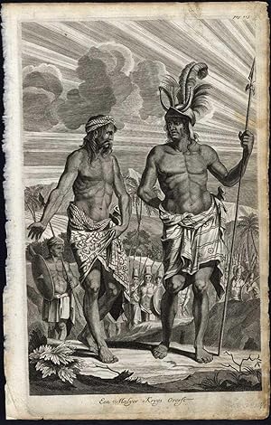Antique Print-MALAYA-MALAYSIA-WARRIOR-Nieuhof-1682