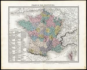 Antique Map-FRANCE-PROVINCES-Tardieu-Vuillemin-1863