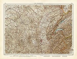 Antique Map-EASTERN FRANCE-FRANKREICH-SWITZERLAND-Andree-1904