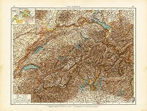 Antique Map-SWITZERLAND-SCHWEIZ-SUISSE-Andree-1904