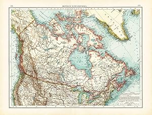 Antique Map-NORTH AMERICA-CANADA-USA-Andree-1904