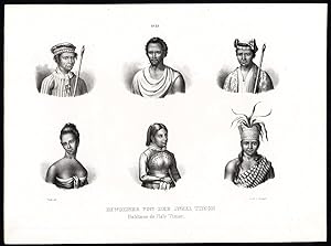 Rare Antique Print-TIMOR-INDONESIA-NATIVES-Schinz-Honegger-1836