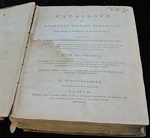 Antique Book-CATALOGUE-ENGRAVED BRITISH PORTRAITS-Bromley-1793